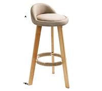 JINGYAN Taburetes de Bar Modern Minimalist Chairs Solid Wood High Foot Bar Stool Rotating Design Waiting Thick Cushion Counter Stools Many Styles