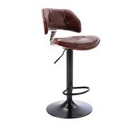JINGYAN Taburetes de Bar Retro European Style Bar Chair Soft Korean Leather Adjustable Lift
