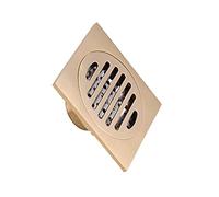 JINGYAN Tapón de desagüe para Fregadero Bathroom Shower Floor Drain Gold Square