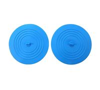 JINGYAN Tapón de desagüe para Fregadero Floor Drain Plug 2PCS Silicone Round Floor Drain Cover Modern Simple and Practical Household Product Kitchen Bathroom Water Plug(Blue)