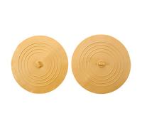 JINGYAN Tapón de desagüe para Fregadero Floor Drain Plug 2PCS Silicone Round Floor Drain Cover Modern Simple and Practical Household Product Kitchen Bathroom Water Plug(Yellow)