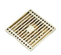 JINGYAN Tapón de desagüe para Fregadero Golden Floor Drain Lengthen Bathroom Shower Brass Deodorant Anti-Insect Core Cabin