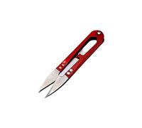 JINGYAN Tijeras Useful Stainless Steel Stitch U-Shape Use Scissors Cut Fishing Line Trimming Nipper Essential Cross Accessories(Red)