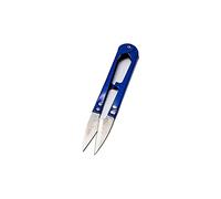 JINGYAN Tijeras Useful Stainless Steel Stitch U-Shape Use Scissors Cut Fishing Line Trimming Nipper Essential Cross Accessories(Blue)