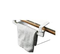 JINGYAN Toalleros de aro para baño 1pcs Clip-on No Trace Towel Rack Bathroom Towel Holder Stand Kitchen Cabinet Door Hanging Organizer Shelf Kitchen Accessories