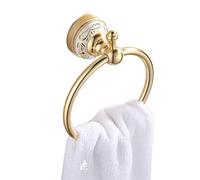 JINGYAN Toalleros de aro para baño Towel Rings Luxury Gold Towel Ring Towel Holder Bath Towel Bar Bathroom Accessories Home Decoration