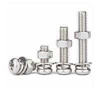 JINGYAN Tornillos Stainless steel cross recessed pan head screws small screw bolts with nut washers
