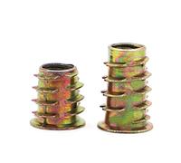 JINGYAN Tuercas de seguridad 1pcs Hexagon Hex Socket Head Embedded Insert Nut E-Nut for Wood Furniture Inside and Outside Thread Zinc-alloy(M3)