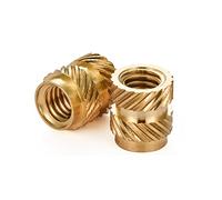 JINGYAN Tuercas de seguridad 2pcs Brass Insert Nut Hot Melt Knurled Thread Heat Embedment Copper Nuts Embed Parts Pressed Fit into Holes for Plastic