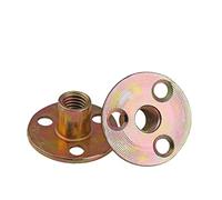 JINGYAN Tuercas de seguridad Plate Nut Furniture Plywood on Lock Sofa Foot Galvanized Three-hole 2pcs(M8)