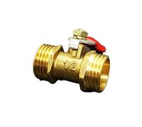 JINGYAN Válvulas de bola Brass Ball Valve Male Thread Ball Valve Brass Connector Joint Copper Pipe Fitting Coupler Adapter(1/8")