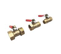 JINGYAN Válvulas de bola Pneumatic Female/Male Thread Mini Ball Valve Brass Connector Joint Copper Pipe Fitting Coupler Adapter(1/2")