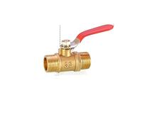 JINGYAN Válvulas de bola Red Handle Small Ball Valve Copper Thickened Pagoda Intubation Inner Wire Outer Teeth Switch Straight Valve(FC-1-4)