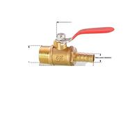 JINGYAN Válvulas de bola Red Handle Small Ball Valve Copper Thickened Pagoda Intubation Inner Wire Outer Teeth Switch Straight Valve(FC-1-6)