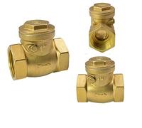 JINGYAN Válvulas de bola Thread Swing Check Valve Brass High Pressure Water Pipe Check(1/2")