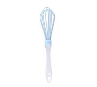 JINGYAN Varillas de batir 1 unids mango transparente manual de huevo batidor 430 acero inoxidable + silicona for colgante 2 colores Utensilio cocina(Blue)
