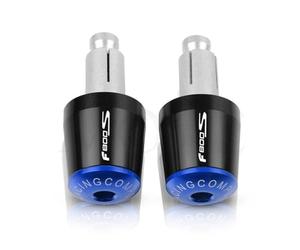 JINGYAOTONG para BMW F800S F800ST F800 F 800 S ST 2006-2015 Empuñaduras De Manillar De Motocicleta Extremo De La Barra del Mango Tapón Final (Color : Black Blue, Tamaño : 1)