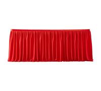 Jingyash Faldón de mesa plisado rectangular de 6/9 pies, decoración de de tela, decoración del hogar para reuniones, cumpleaños, banquetes, revelación de género, boda, vacaciones, al aire libre