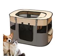 Jingyash Parque Plegable para Gatos | Parque Interior para Cachorros Y Mascotas - Cama Plegable Y Transportable Transpirable para Interiores Exteriores Jardín Balcón Camping