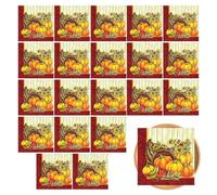 Jingyash Servilletas Thanksgiving | 20 Piezas Absorbentes de Calabaza y Decorativas | Servilletas de Papel Festivas | Para el Día de la, Cumpleaños, Hogar y Comedor