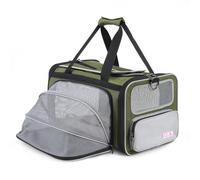 JingYi Store Bolso De Moda para Mascotas Mochila Portátil para Gatos Bolsa De Aviación para Mascotas Mochila Transpirable Bolsa para Gatos De Excursión (Color : Green, Size : 43 * 27 * 27cm)