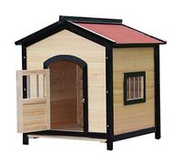 JingYi Store Casa para Perros De Madera Maciza Al Aire Libre Casa para Perros Impermeable E Impermeable Jaula para Perros Pequeños Y Medianos Casa para Mascotas(Size:75 * 68 * 76cm)
