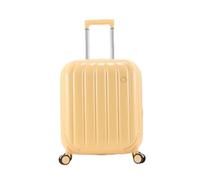 JingYi Store Equipaje para Mujer Equipaje con Ruedas Silenciosas Maleta Pequeña Y Ligera Maletín con Ruedas Ultraligero Maletín De Embarque(Yellow,24in)