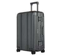 JingYi Store Maleta con Estructura De Aluminio Maleta con Ruedas Maleta con Contraseña Maleta De Embarque Maleta De Excursión(Gray,20in)