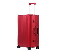JingYi Store Maleta De Aleación De Aluminio Y Magnesio Maleta con Ruedas Totalmente Metálica Maleta De Embarque Maleta con Contraseña Maleta para Exteriores(Red,20in)