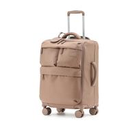 JingYi Store Maleta Ultraligera Maleta De Tela Maleta De Cabina Mujer Bolsa De Viaje Maleta Trolley(Brown,24in)