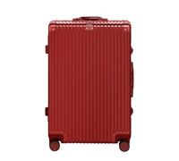 JingYi Store Maletas para El Hogar Maletas con Estructura De Aluminio Maletas con Ruedas Maletas para Mujer Maletas con Contraseña(Red,28in)