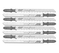 Jingyingtt Cuchillas de rompecabezas T101B/T101BR 8 a 60 uds., corte recto diente medio/inverso, HCS extendido for carpintería, apto for tableros fibra plástico y madera