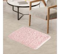 JingZhouYang Alfombra de área de 40 x 60 cm, bonita alfombra gruesa y suave, alfombra de felpa esponjosa para decoración de habitación de niños, dormitorio, sala de estar, baño (rosa)