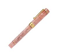 Jinhao 100 Pluma estilográfica Celuloide rosa, punto fino con convertidor y juego de estuche de pluma