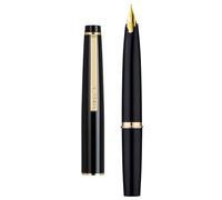 Jinhao 59 Pluma estilográfica EF Pluma y convertidor, mini bolígrafo de bolsillo de viaje negro