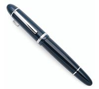 JINHAO X159 Pluma estilográfica de resina con convertidor de tinta (pluma fina, azul oscuro con clip plateado)