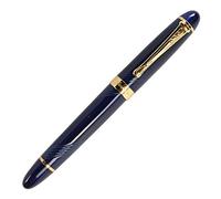 Jinhao X450 - Pluma estilográfica con diseño de mármol azul, grosor de punta medio y detalles dorados, 16 estilos