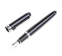 Jinhao X750 Deluxe Pluma estilográfica negra de punta de 18 kg para escritura, regalos negros, juegos recargables para escribir, hombres, niños, caligrafía recargable, desechable, cruz Jinhao con