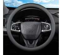 JINHUAHUOTUI Funda Volante para Jeep Compass Mk49 2006-2013 2014 2015 2016, Cubierta de Volant Coche Cuero Microfibra Antideslizante Transpirable Accesorios Interior Negro Car Grip