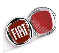 jinhuo Emblemas para Coches Compatible con el Fiat 500 2007-2025- 12cm/9.5cm Parrilla Delantera, 9.5cm Trasera - ABS Plateado - Montaje Sencillo,Front Grill-12.0 cm