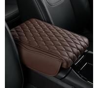 jinhuo Funda Protectora Reposabrazos Coche para Porsche 911 992 2018-2025 - Piel PU con Espuma con Memoria - Bolsillos Laterales Organizador - Fácil Instalación - Antideslizante,Coffee-Small