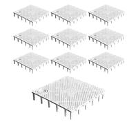 Jinhxofs 10 Piezas de Placa Filtrante Inferior para Acuario, Bandeja Divisoria de Rejilla, Accesorios para Filtro de Arena Y, Blanco, Individual