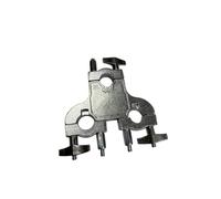 Jinhxofs Abrazadera Montura Metálica Montura Triple Compacta Perillas Percusión
