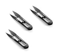 JINJIAN Tijeras de hilo, tijeras de coser hilo de 3 piezas en forma de U, cortador de punto de cruz para bordado, tela, corte de hilo, manualidades(color aleatorio)