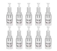 JINJUMEI 10 Pcs 36 Pin Agujas Dermapen,Dermapen Profesional, Micro Agujas de Reemplazo Sin dolor puntas cartucho Ranura Roscada para Antienvejecimiento Arrugas Rejuvenecimiento de la piel