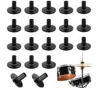 JINJUMEI 20 Piezas Fundas de Soporte para Platillos, Plástico Manga de Platillo de Percusión Cubiertas de Fieltro para Platillos de Plástico Para Soportes de Platillos, Parches de Batería-Negro