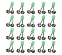 JINJUMEI 20PCS Campanas De Pesca En Espiral con Clips Ligeros, Campanas Alarma Nocturna De Picadura Sonido Claro Y Fuerte, para Aparejos De Pesca Nocturna En El Mar