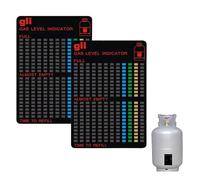 JINJUMEI 2pcs Magnético Gas Indicador De Nivel Gas, para Botellas de Propano y Butano, Medidor Reutilizable de Temperatura para Acampar, Caravana, Viaje