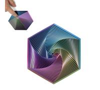 JINJUMEI Fractal Fidget Hexagon Fingertip Decompression Toy Juguete Antiestrés Hexagonal Espiral Estrés y la Ansiedad Fidget Juguete Fidget Toy for Anti-Anxiety and Stress Relief