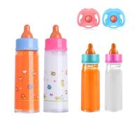 JINJUMEI Set di 6 bottiglie per bambole con capezzolo, Biberones Mágicos para Muñeca, accessori per bambole giocattolo, il Liquido Scompare, Alimentazione Simulata, Adatto a Bambini dai 3 Anni in Su